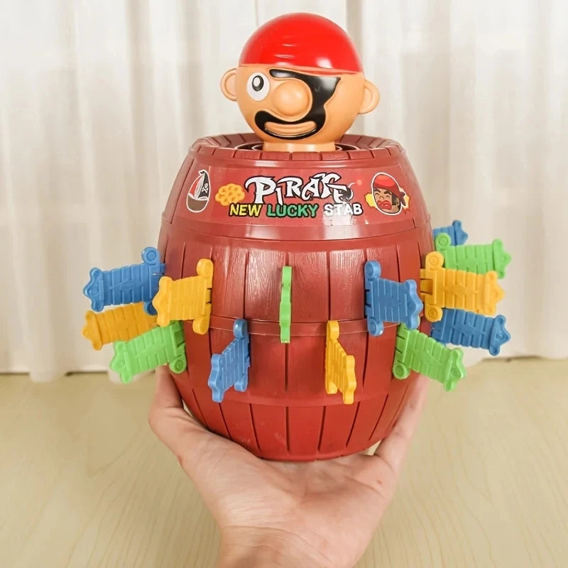 New Funny Pirate Barrel Toys Lucky Game Jumping Pirates Bucket Sword Stab Pop Up Tricky Toy Family Jokes For Child Kid Gift