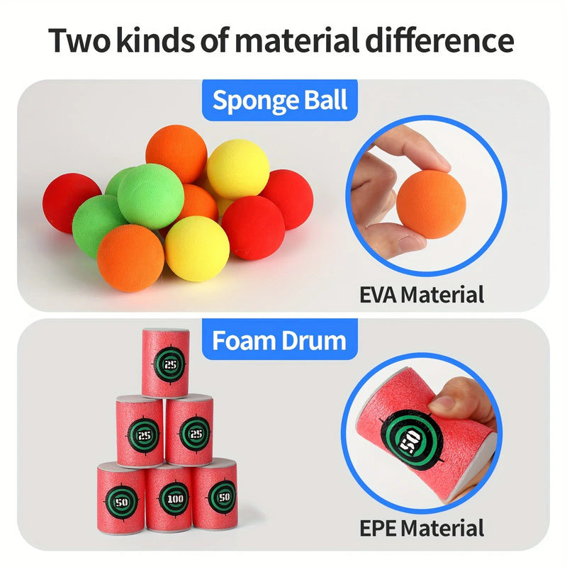 1Set Soft Bullet Shooting Target Toy, Educational Shooting Soft Bullet Game Toy